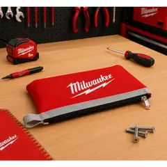 MILWAUKEE - Estuche Con Cierre Heavy Duty Resistente Rojo/Gris