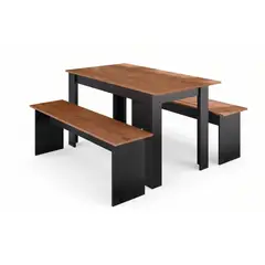 BE DESIGN - Juego De Comedor Diario Con 2 Banquetas
