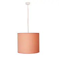 CAROLD STEVENS - Lámpara Colgante Infantil 1 Luz Tela Rosa