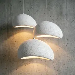 SANTU HOME & DECO - Lámpara de Techo Wabi Sabi Gris Granito Lunar 40 cm