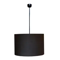 CAROLD STEVENS - Lámpara Colgante Tambor Negro Lineas Internas
