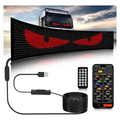 AIZO - Pantalla LED Flexible Programable para Auto Devil Eye 9.2x37.4cm