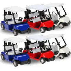 VATYERTY - Paquete de 6 Carritos de golf de juguete con palos
