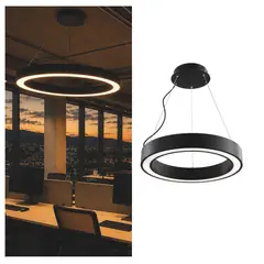 LUMINOTECNIA - Anillo Slim Suspendido Ø 40 Cm 3000K Color Negro