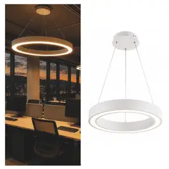 LUMINOTECNIA - Anillo Slim Suspendido Ø 60 Cm 3000K Color Blanco
