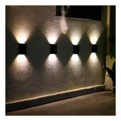 GENERICO - Foco Aplique Pared Solar Led Exterior Luz Cálida