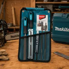MAKITA - Kit afilador motosierra limas 5.2mm 5 piezas D-72182