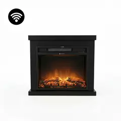 VERKEN - Calefactor Chimenea Eléctrica Wifi Vulkan 2000 Watts Llama LED -