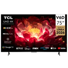 TCL - Smart TV 75" UHD 4K UHD 4K V6D