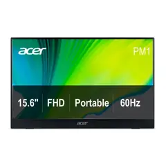 ACER - Monitor Portátil 15.6” Full HD IPS 60Hz PM161Q CBMIUUX Pantalla 1920x1080 Negro
