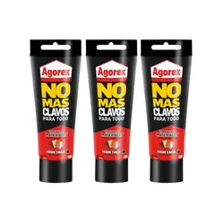 HENKEL - Pack 3 Adhesivos Montaje No Mas Clavos Agorex Blanco 142g