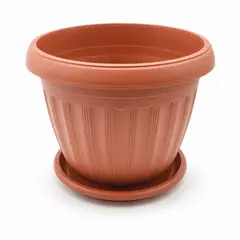 GENERICO - Maceta grande de plástico texturizada con bandeja, para árboles y plantas de jardín 31m