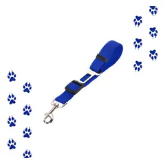 METALFER - Cinturón De Seguridad Resistent Para Mascotas Perro Azul