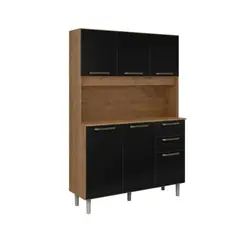 BE DESIGN - Mueble De Cocina Alacena y Despensa Canela Negro