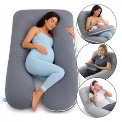MIMORU - Cojin Maternal De Lactancia Embarazada Almohada U Funda Extra Suave Para Dormir Antimolestia