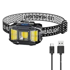 GENERICO - Linterna Cabeza Led 1000 Lm Recargable Tipo-c Negra