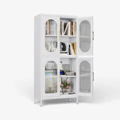 METANEK AMERICAN DESIGN - Mueble vitrina 4 puertas linea white home YXG-02