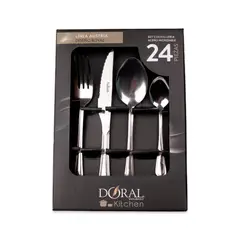 DORAL - SET DE CUBIERTOS AUSTRIA CLASSIC ACERO INOXIDABLE 24 PCS