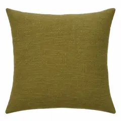 ELIZABETH PEPER - Cojin Decorativo Diseño Lino Verde Oliva 45x45 Relleno