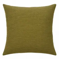 ELIZABETH PEPER - Cojin Decorativo Diseño Lino Verde Oliva 50x50 Relleno