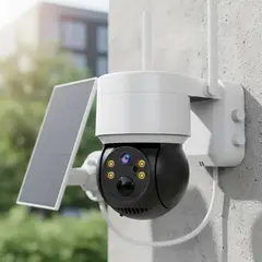 IRM - Camara De Seguridad Inalambrica Solar WiFi Exterior Panel Recargable Domo PTZ