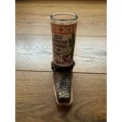 GENERICO - Vaso Shot Tequilero Con Bota Forro Cuero Original Mexicano A