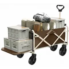 EVERSO - Carro Compra Plegable Portátil Carrito Camping Con Ruedas