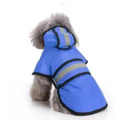 VATYERTY - Chubasquero para mascotas, impermeable ajustable para perros Azul