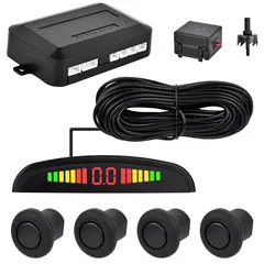 AIZO - Kit Sensores Retroceso Para Auto Display Completo Negro