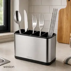 WESTON - Portacubiertos de Acero Inox Organizador Cubiertos