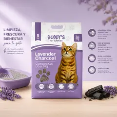 BUDDY'S PET SUPPLIES - Arena Sanitaria para Gatos Lavanda 5 kg Buddy´s Pet Supplies