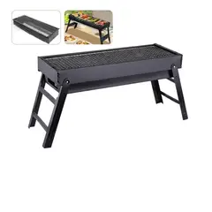 IRM - Mini Parrilla Portatil Plegable Carbon Exterior Terraza Camping Asado Carbonera Acero