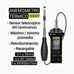 GENERICO - Anemómetro térmico. Anemometro de hilo caliente. HVAC. Sonda telescópica
