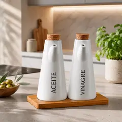 CAP DOR - Set Alcuzas Aceiteras White