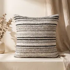 GENERICO - Pack 2 Cojines Tejido Andino con Textura 45x45 cm Decorativos - Nazca Negro