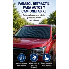 MOVI - Parasol Retráctil XL para Auto con Filtro UV