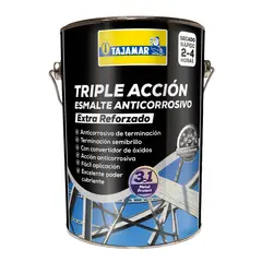 TAJAMAR - Triple Acción metal Extra Reforzado Negro Esmalte Anticorrosivo Galón