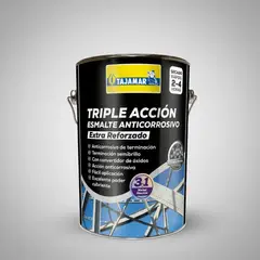 TAJAMAR - Triple Acción Metal Extra Reforzado Gris Máquina Esmalte Anticorrosivo