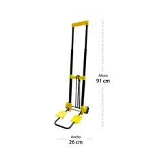 CITYSHOP - Mini Carro de Carga Plegable con Ruedas y Mango Extensible 30 kg
