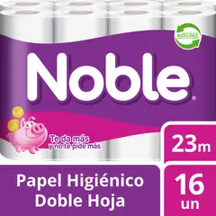 GENERICO - Papel Higiénico Noble Doble Hoja 16 Un 23 mt