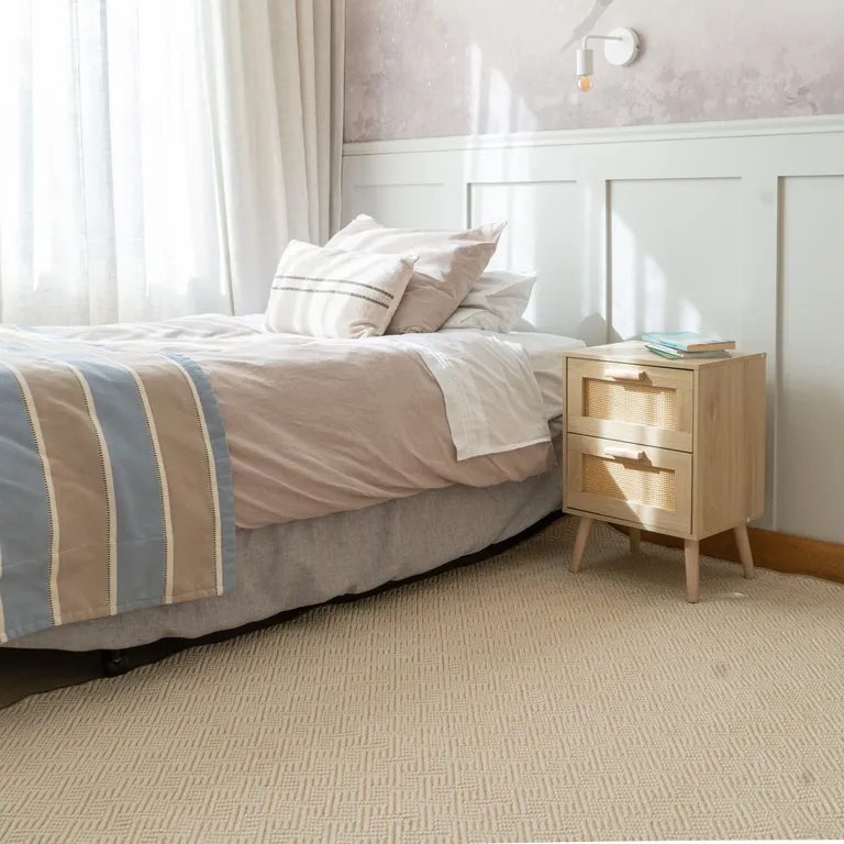 TRIBUS DEL MUNDO Alfombra Sintra Cuadrada Dormitorio Polipropileno Lavable Beige 300x300