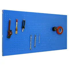 SIMONRACK - Panel Perforado PanelClik 1200x400 Azul + 8 Ganchos