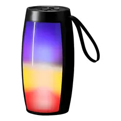GENERICO - Parlante bluetooth portátil luces rgb led mini speaker Negro