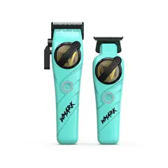 WMARK - Kit Combo Cortadora Pelo y Trimmer NG-8613 Celeste Profesional