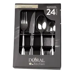 GENERICO - Cubiertos cuchilleria servicio set 24 pcs color dieño 6