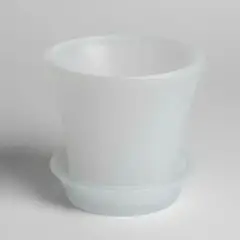 BRIC - Maceta De Vidrio Con Plato Para Decorar Plantas