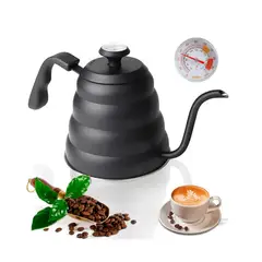 OFERTABKN - Tetera Cuello De Cisne Con Termómetro Cafe Te Hervidor 1.2l