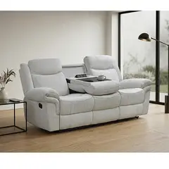 MSA MUEBLES SANTA ANA - Sofá Reclinable 3 Cuerpos c/Consola Raptor