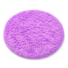 GENERICO - Alfombra Redonda Peluda 1.5m Super Suave Varios Viioleta