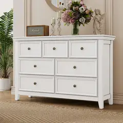 MSA MUEBLES SANTA ANA - Cómoda Cajonera 7 Cajones White Drag
